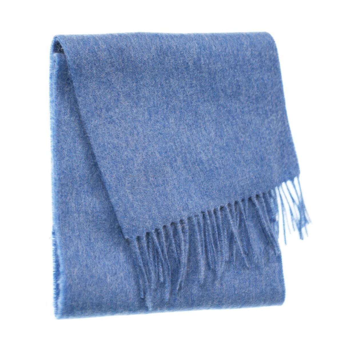 Edinburgh 100% Lambswool Scarf – Premium Soft Wool Wrap - Soft Denim - Heritage Of Scotland -