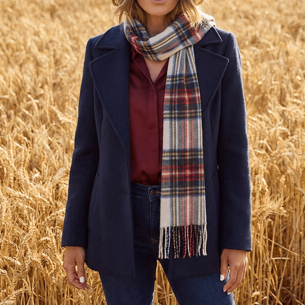Edinburgh 100% Lambswool Scarf – Premium Soft Wool Wrap - Stewart Dress - Heritage Of Scotland -