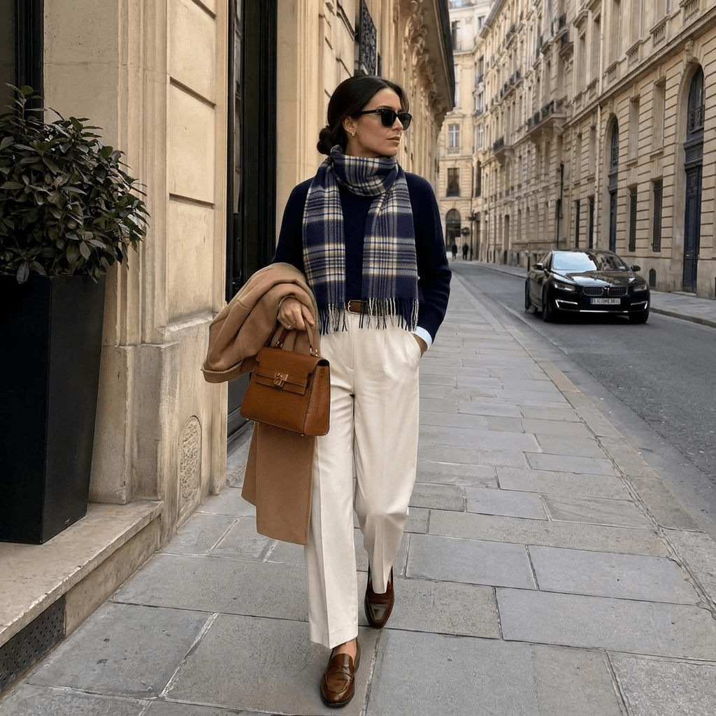 Edinburgh 100% Lambswool Scarf – Premium Soft Wool Wrap - Stewart Navy - Heritage Of Scotland -