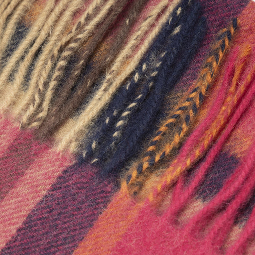 Edinburgh 100% Lambswool Tartan Scarf Myriad Check - Spice/Magenta - Heritage Of Scotland - Myriad Check - Spice/Magenta
