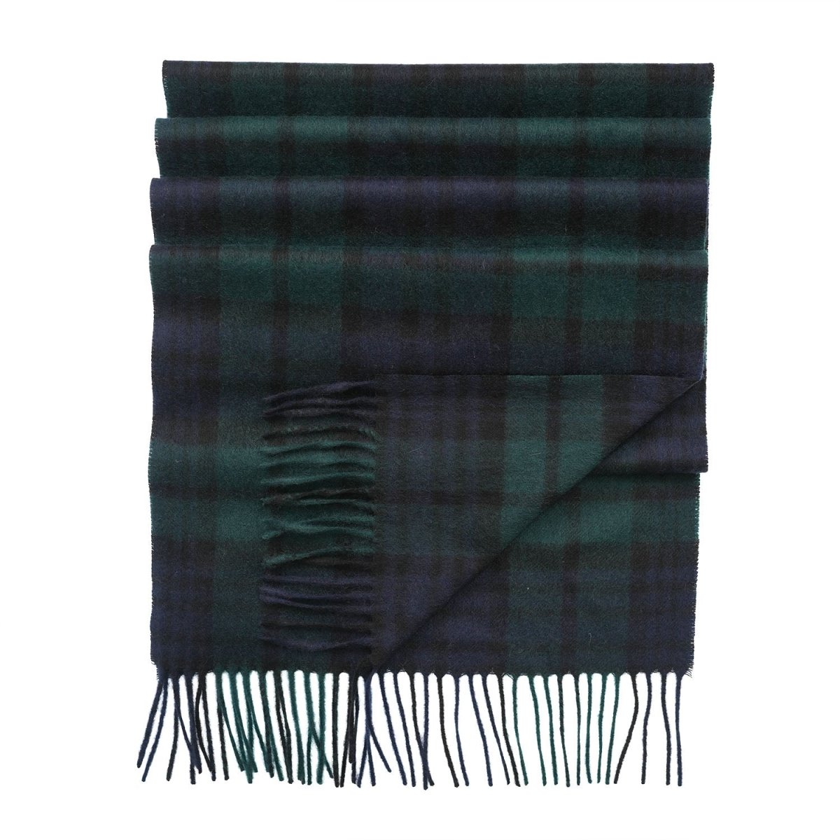 Edinburgh 100% Pure Cashmere Wide Scarf – Luxury Oversized Wrap - Black Watch - Heritage Of Scotland -