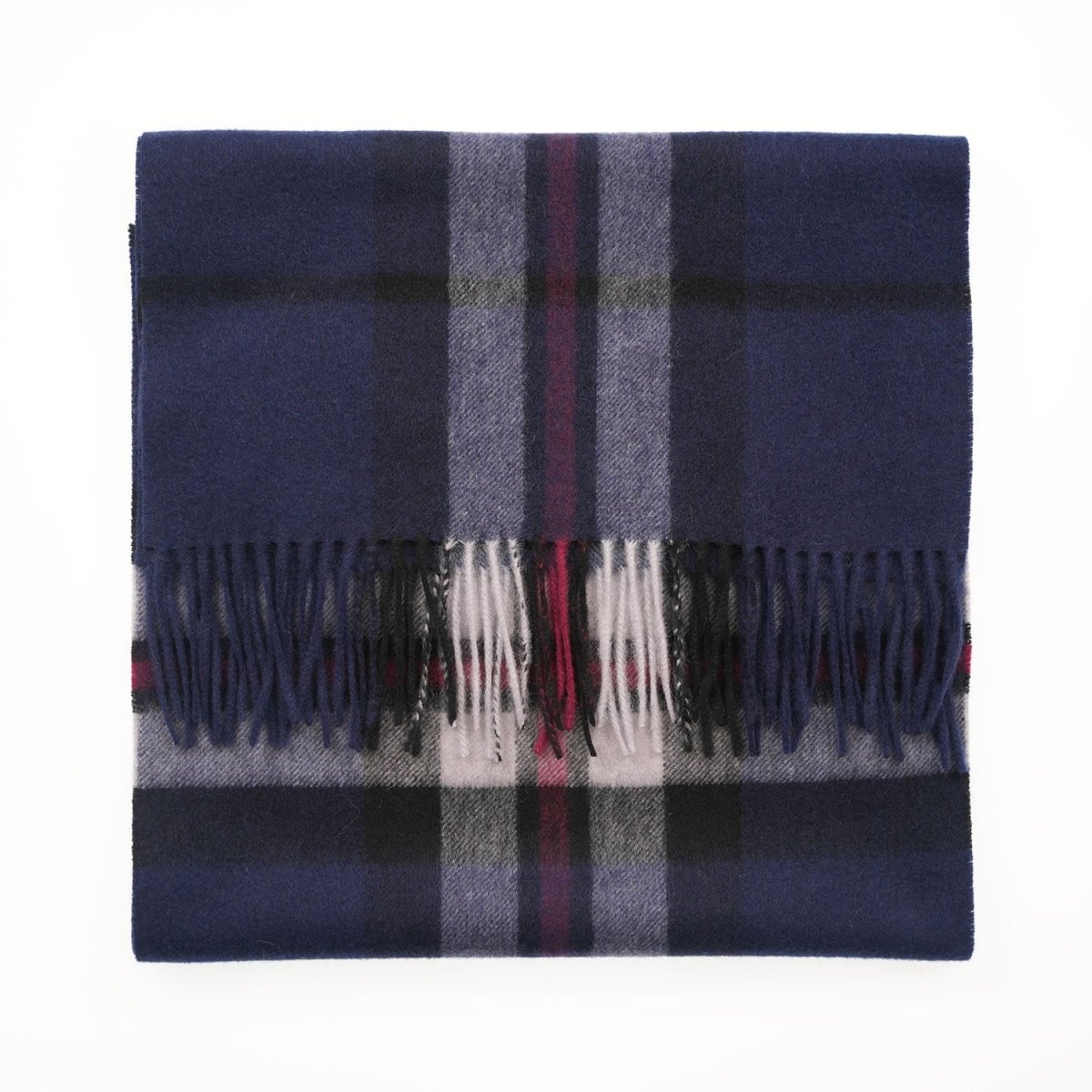 Edinburgh 100% Pure Cashmere Wide Scarf – Luxury Oversized Wrap - Thomson Navy - Heritage Of Scotland -