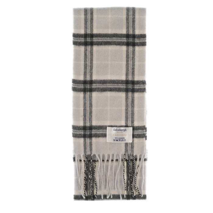 Edinburgh Cashmere Mini Scarf - Heritage Of Scotland - THOMSON PALE GREY