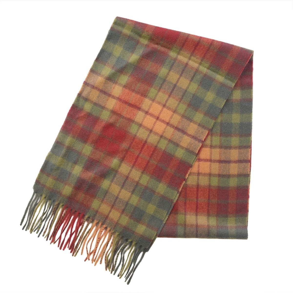 Edinburgh Cashmere Premium Lightweight Scarf - Soft Luxury Wrap - Buchanan Autumn - Heritage Of Scotland -