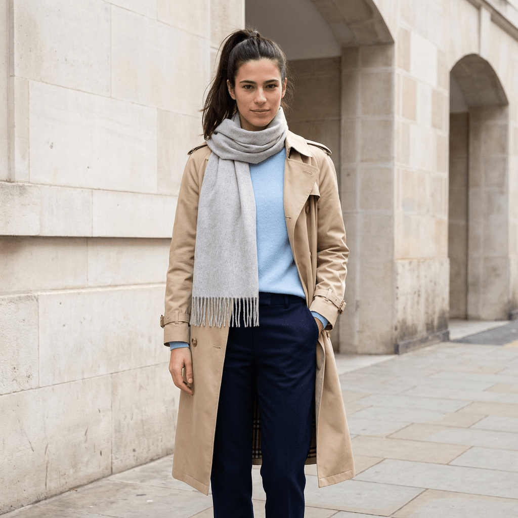 Edinburgh Cashmere Premium Lightweight Scarf - Soft Luxury Wrap - Oyster Grey - Heritage Of Scotland -