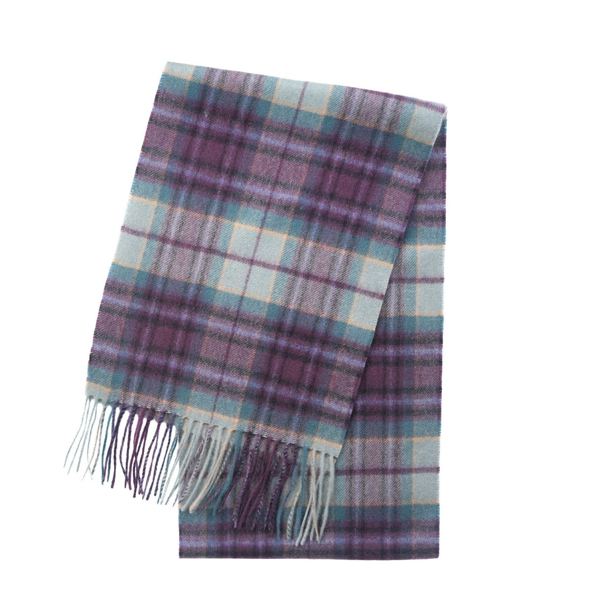Edinburgh Cashmere Premium Lightweight Scarf - Ultra-Soft Luxury Wrap - Mackellar Mix Blue - Heritage Of Scotland -