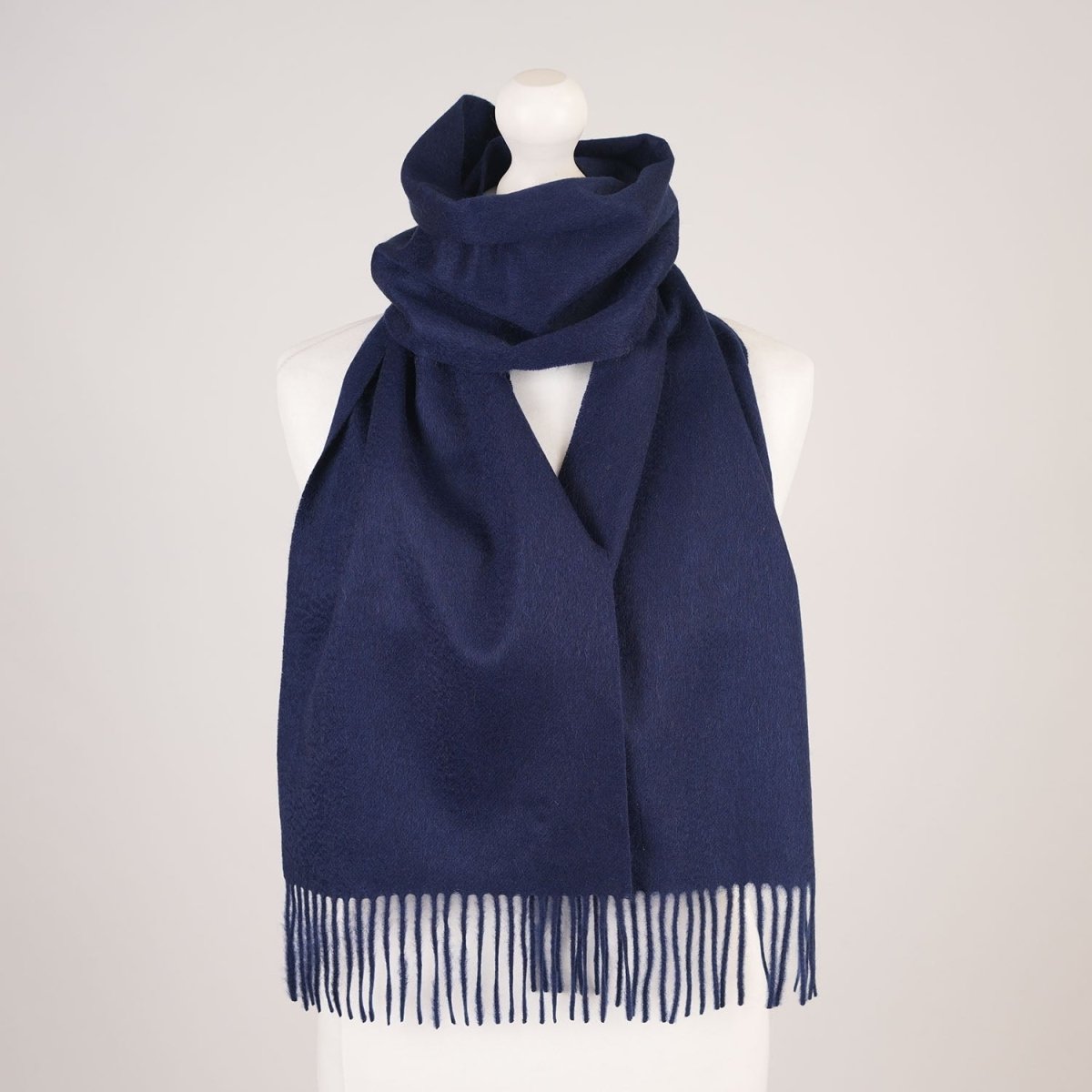 Edinburgh Cashmere Premium Lightweight Scarf - Ultra-Soft Luxury Wrap - Navy - Heritage Of Scotland -