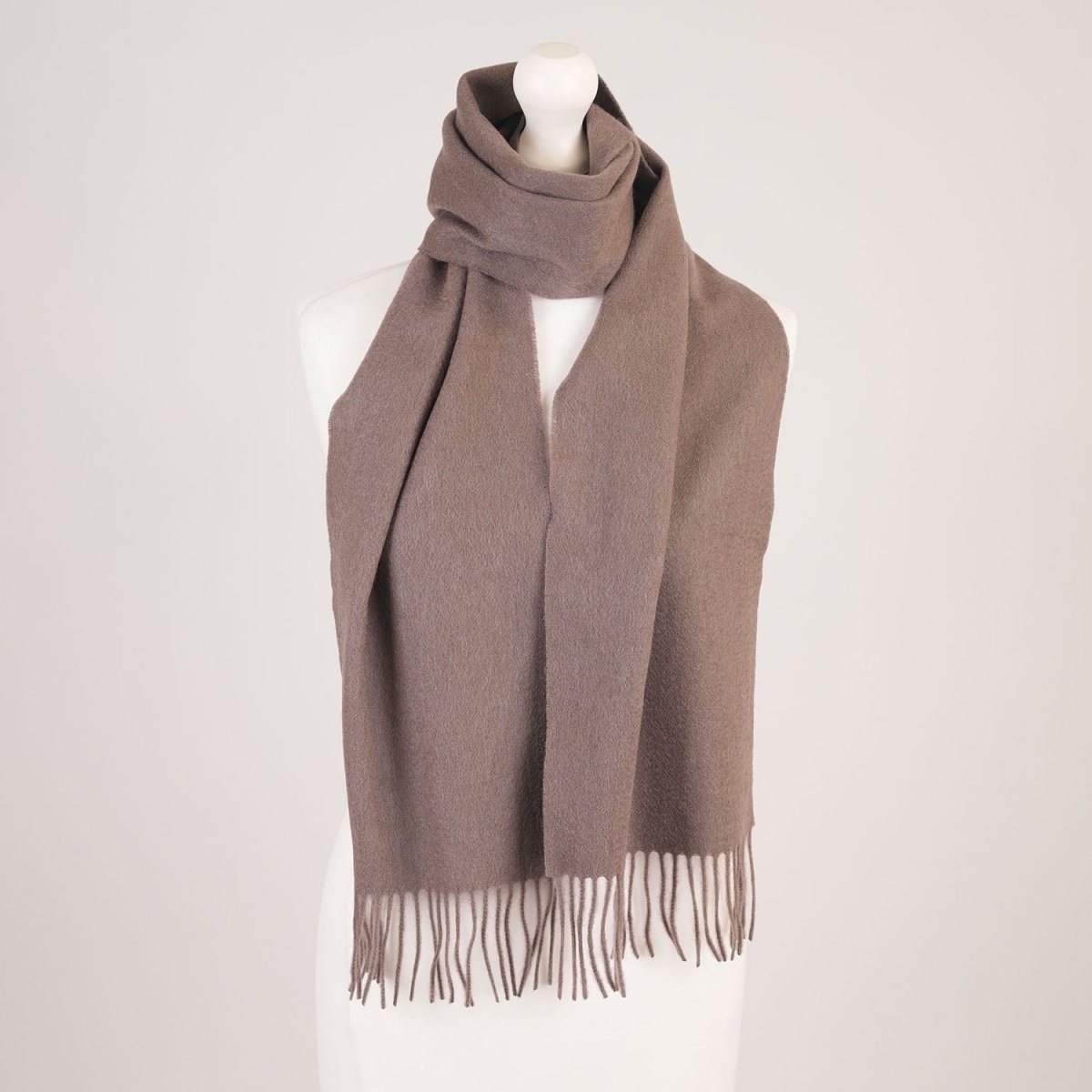 Edinburgh Cashmere Premium Lightweight Scarf - Ultra-Soft Luxury Wrap - Taupe - Heritage Of Scotland -