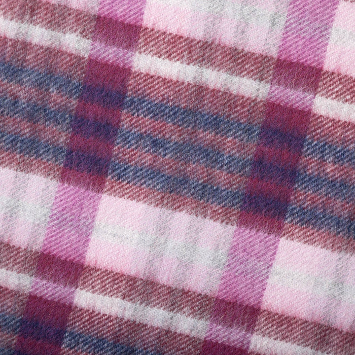 Edinburgh Cashmere Scarf Cluster Gingham Astral Raspberry - Heritage Of Scotland - CLUSTER GINGHAM ASTRAL RASPBERRY