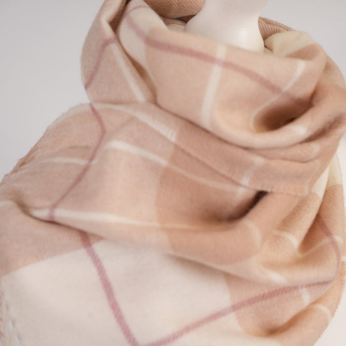 Edinburgh Cashmere Scarf Tartans and Checks - Heritage Of Scotland - NEWSOME CAMEL
