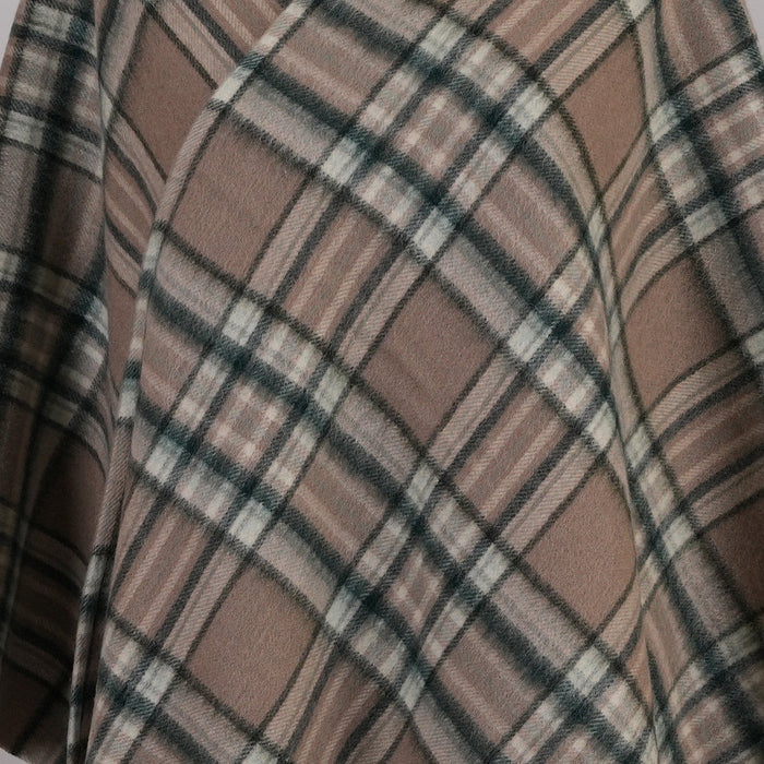 Edinburgh Lambswool Long Tartan Cape - Royal Stewart Vintage Pink - Heritage Of Scotland - ROYAL STEWART VINTAGE PINK