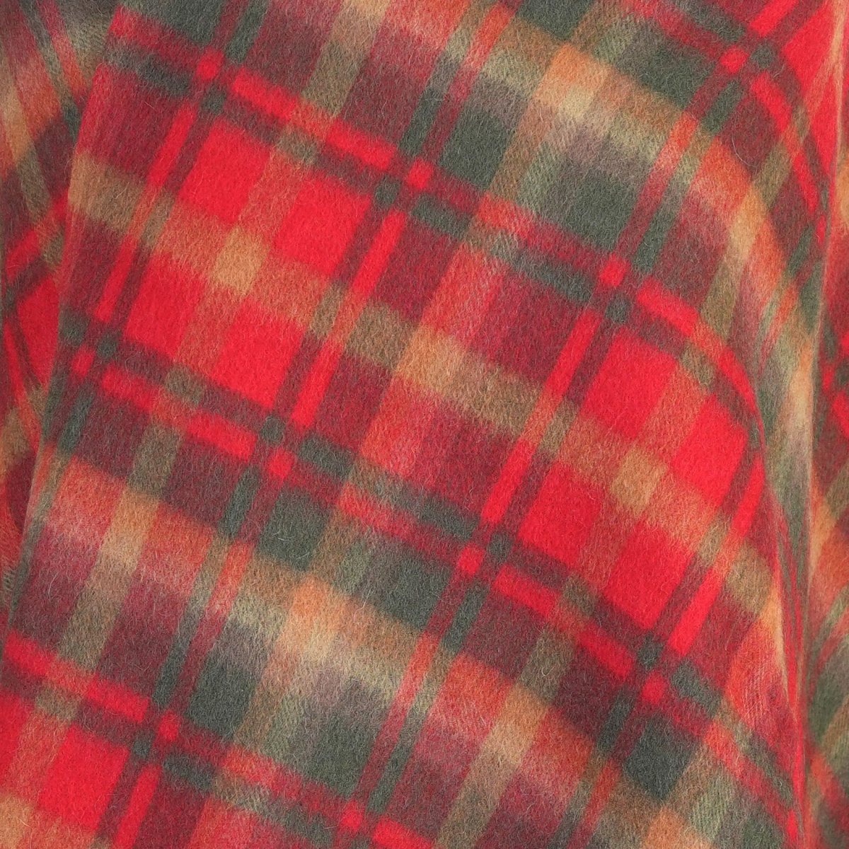 Edinburgh Lambswool Tartan Stole - Soft Luxury Check Wrap with Fringe - Dark Maple - Heritage Of Scotland -
