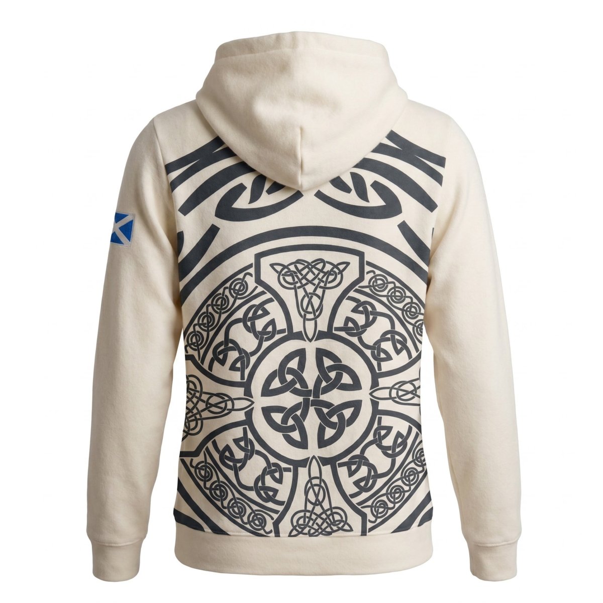 Edinburgh Scotland Celtic Knot Hoodie – Cream | Heritage Inspired Hooded Sweatshirt - Heritage Of Scotland - S