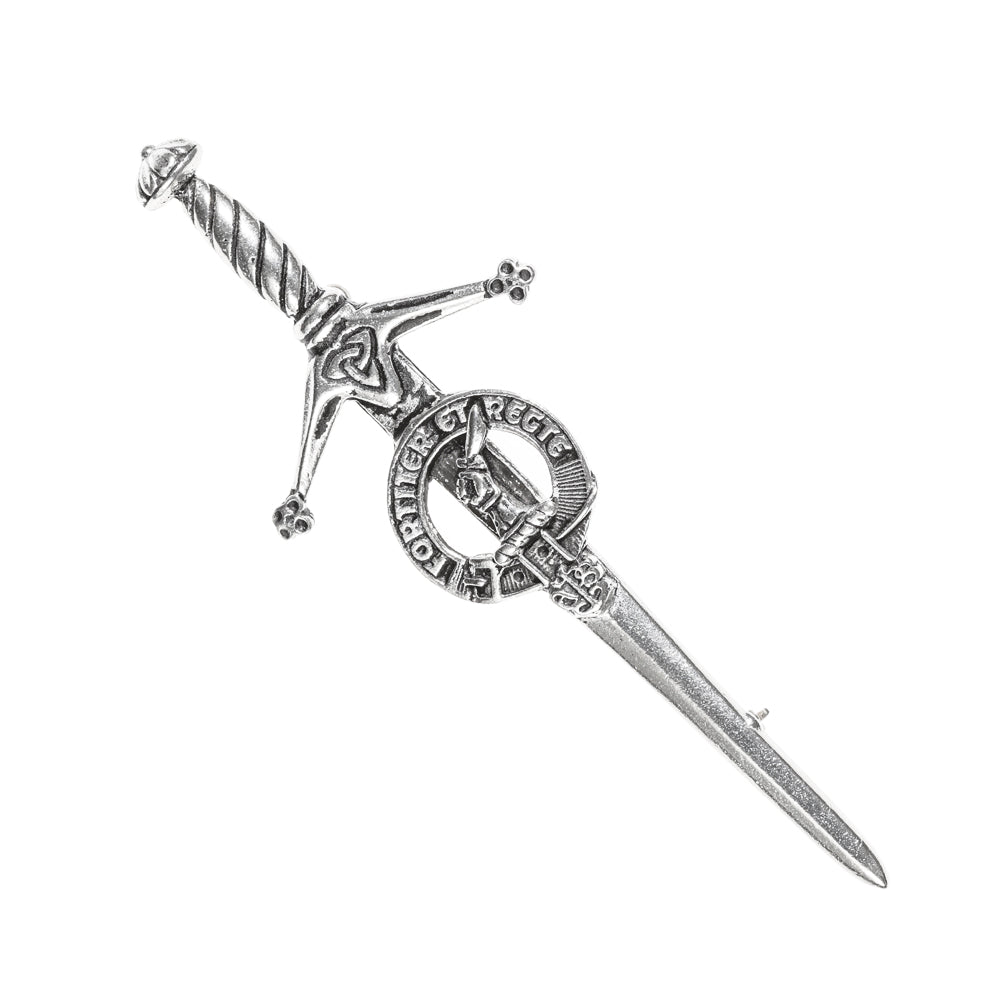 Elliot Clan Badge, Kilt Pin, Lapel Pin, Cufflinks, Keyring/Key Fob & Gift Set — Fine Pewter by Art Pewter — Made in Scotland (Shiny Finish) - Heritage Of Scotland - Kilt Pin