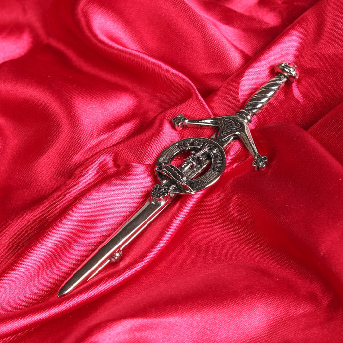 Erskine Clan Badge, Kilt Pin, Lapel Pin, Cufflinks, Keyring/Key Fob & Gift Set — Fine Pewter by Art Pewter — Made in Scotland (Shiny Finish) - Heritage Of Scotland - Kilt Pin