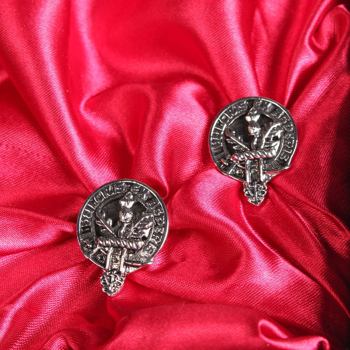 Ferguson Clan Badge, Kilt Pin, Lapel Pin, Cufflinks, Keyring/Key Fob & Gift Set — Fine Pewter by Art Pewter — Made in Scotland (Shiny Finish) - Heritage Of Scotland - Cufflinks