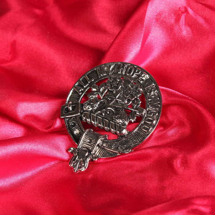 Fraser Clan Badge, Kilt Pin, Lapel Pin, Cufflinks, Keyring/Key Fob & Gift Set — Fine Pewter by Art Pewter — Made in Scotland (Shiny Finish) - Heritage Of Scotland - Badge