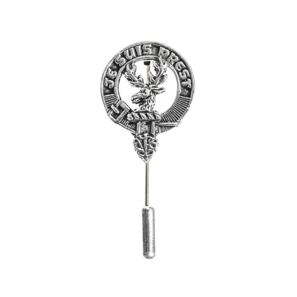 Fraser of Lovat Clan Badge, Kilt Pin, Lapel Pin, Cufflinks, Keyring/Key Fob & Gift Set — Fine Pewter by Art Pewter — Made in Scotland (Shiny Finish) - Heritage Of Scotland - Lapel Pin