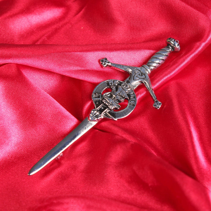 Graham Clan Badge, Kilt Pin, Lapel Pin, Cufflinks, Keyring/Key Fob & Gift Set — Fine Pewter by Art Pewter — Made in Scotland (Shiny Finish) - Heritage Of Scotland - Kilt Pin