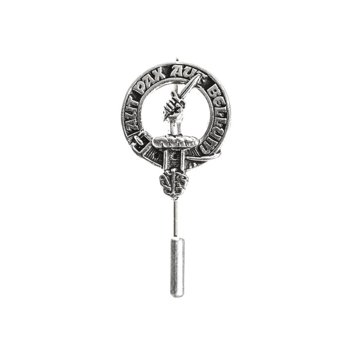 Gunn Clan Badge, Kilt Pin, Lapel Pin, Cufflinks, Keyring/Key Fob & Gift Set — Fine Pewter by Art Pewter — Made in Scotland (Shiny Finish) - Heritage Of Scotland - Lapel Pin