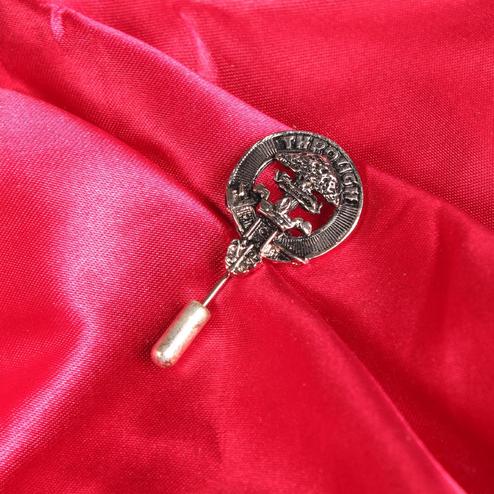 Hamilton Clan Badge, Kilt Pin, Lapel Pin, Cufflinks, Keyring/Key Fob & Gift Set — Fine Pewter by Art Pewter — Made in Scotland (Shiny Finish) - Heritage Of Scotland - Lapel Pin