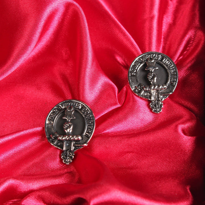 Henderson Clan Badge, Kilt Pin, Lapel Pin, Cufflinks, Keyring/Key Fob & Gift Set — Fine Pewter by Art Pewter — Made in Scotland (Shiny Finish) - Heritage Of Scotland - Cufflinks