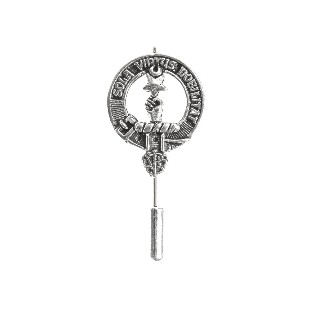 Henderson Clan Badge, Kilt Pin, Lapel Pin, Cufflinks, Keyring/Key Fob & Gift Set — Fine Pewter by Art Pewter — Made in Scotland (Shiny Finish) - Heritage Of Scotland - Lapel Pin