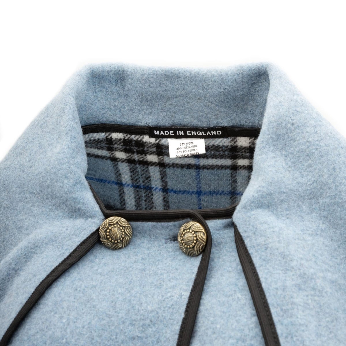 Heritage of Scotland Ladies Warm Reversible Wool Blend Cape - DENIM - Heritage Of Scotland -