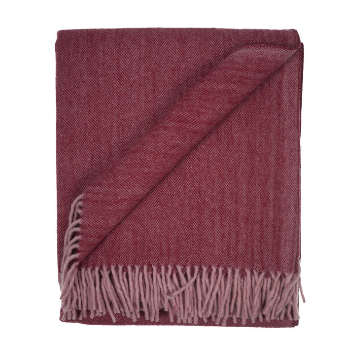 Herringbone Blanket 70% Recycled Wool - Heritage Of Scotland - EMINENCE
