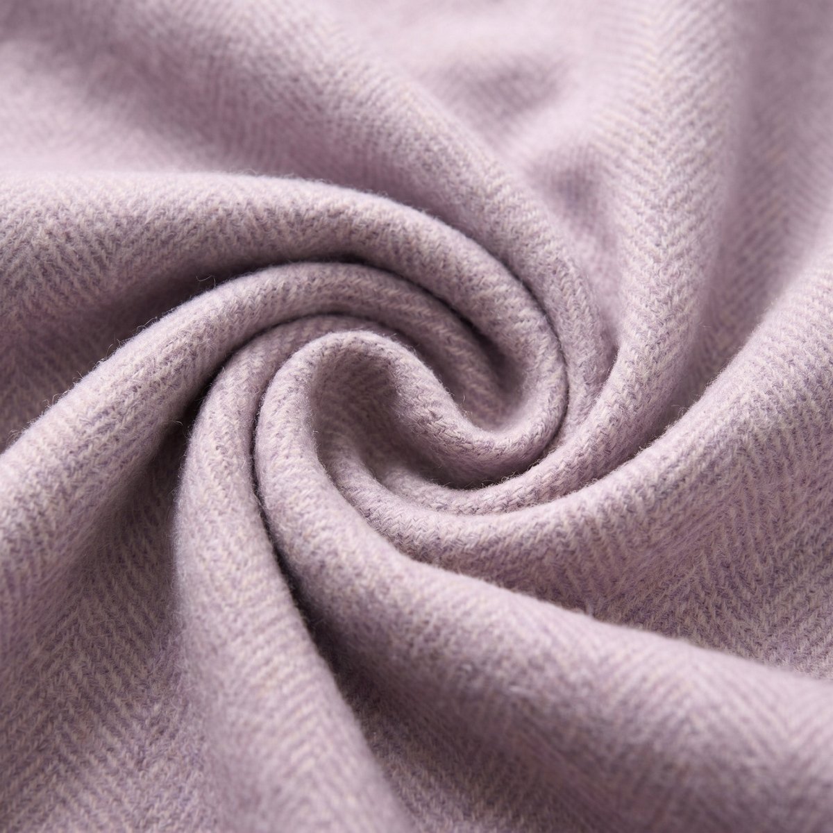 Herringbone Knee Blanket – Pastel Throw with Fringes - Heritage Of Scotland - HEATHER