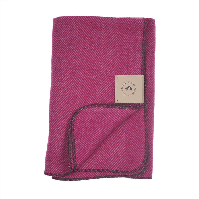 Herringbone Pet Blanket - Heritage Of Scotland - PINK