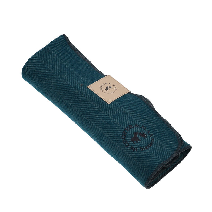 Herringbone Pet Blanket - Heritage Of Scotland - TURQUOISE