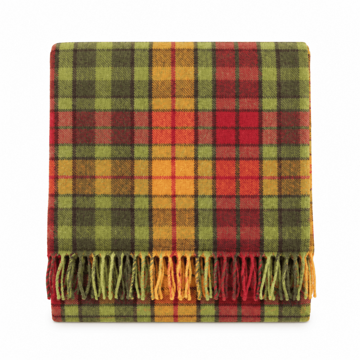 Highland Comfort – Recycled Wool Scottish Tartan Knee Blanket - Buchanan Autumn - Heritage Of Scotland -
