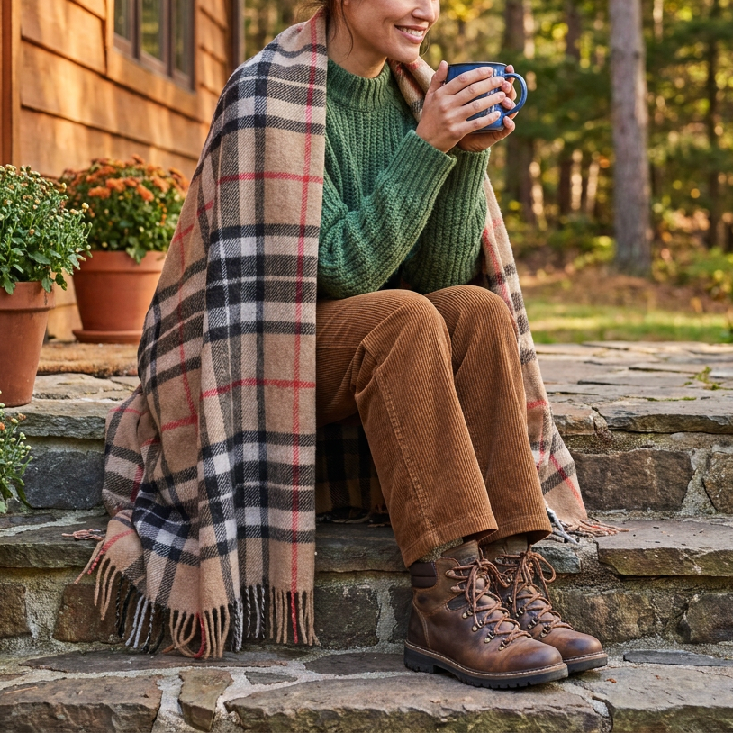 Highland Comfort – Recycled Wool Scottish Tartan Knee Blanket - Thomson Camel - Heritage Of Scotland -
