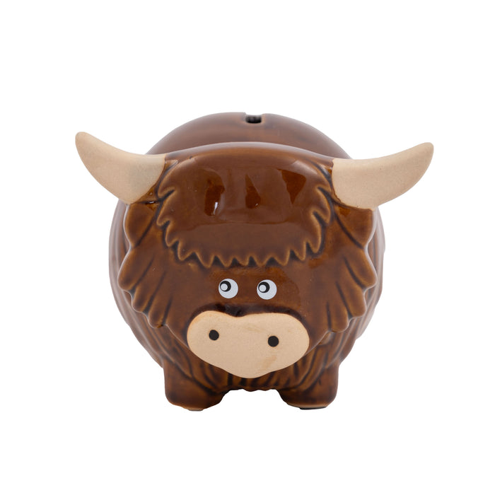 Highland Cow Money Pot - Heritage Of Scotland - NA