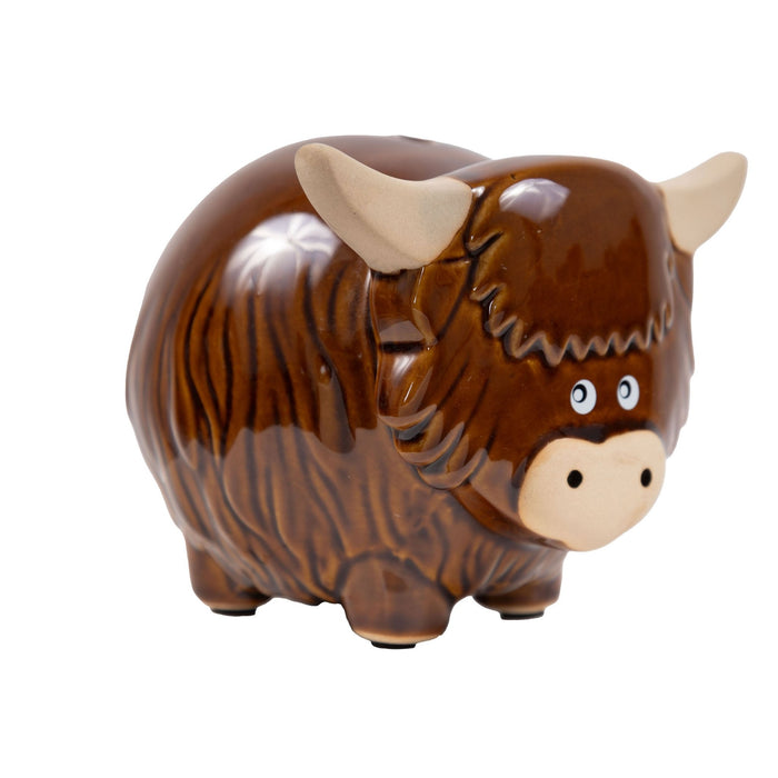 Highland Cow Money Pot - Heritage Of Scotland - NA