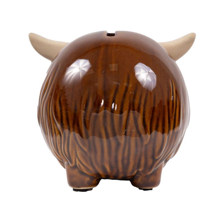 Highland Cow Money Pot - Heritage Of Scotland - NA