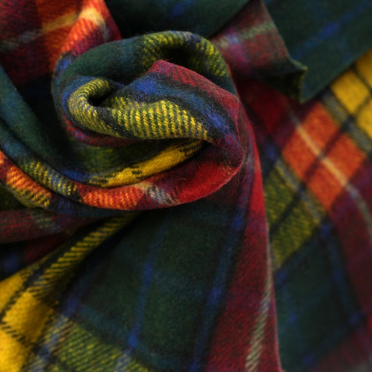 Highland Wool Blend Tartan Blanket - Buchanan Modern - Heritage Of Scotland -
