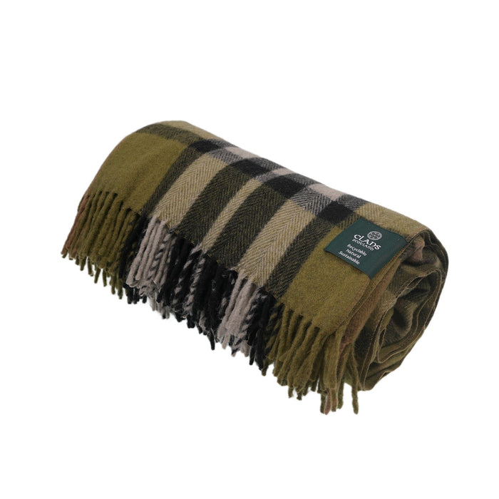 Highland Wool Blend Tartan Blanket Throw - Heritage Of Scotland - EXPLODED SCOTTY THOMSON CYPRESS
