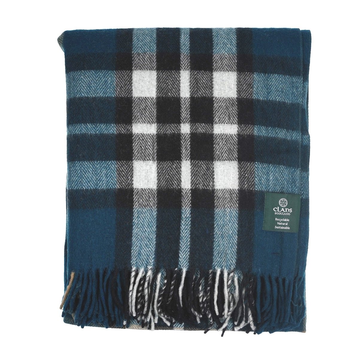 Highland Wool Blend Tartan Blanket / Throw Extra Warm EXPLODED SCOTTY THOMSON PACIFIC - Heritage Of Scotland -