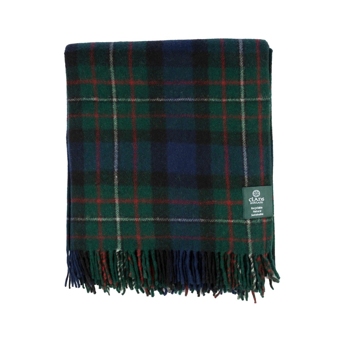 Highland Wool Blend Tartan Blanket Throw - Fergusson - Heritage Of Scotland -
