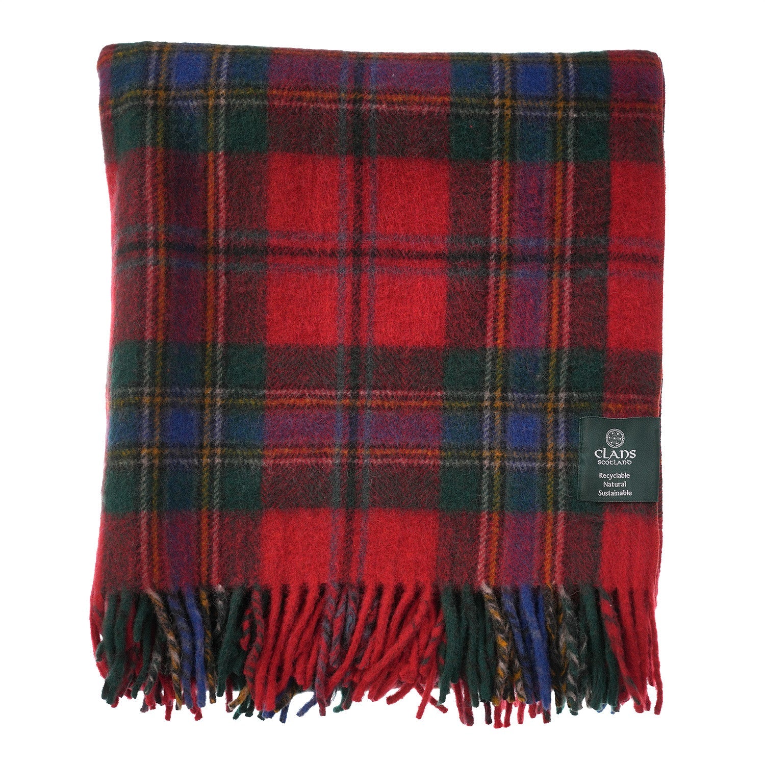 Highland Wool Blend Tartan Blanket Throw Maclean - Heritage Of Scotland - MACLEAN