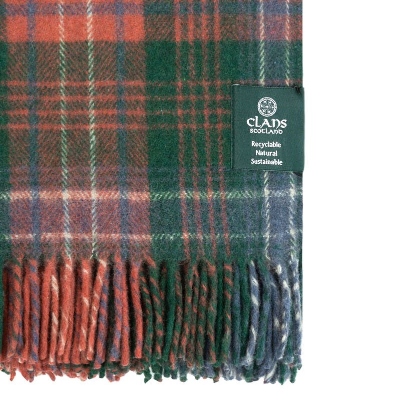 Highland Wool Blend Tartan Blanket Throw - Wilson Ancient - Heritage Of Scotland -