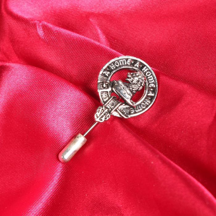 Home Clan Badge, Kilt Pin, Lapel Pin, Cufflinks, Keyring/Key Fob & Gift Set — Fine Pewter by Art Pewter — Made in Scotland (Shiny Finish) - Heritage Of Scotland - Lapel Pin