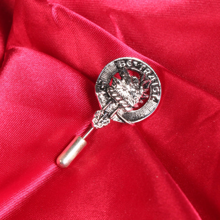 Innes Clan Badge, Kilt Pin, Lapel Pin, Cufflinks, Keyring/Key Fob & Gift Set — Fine Pewter by Art Pewter — Made in Scotland (Shiny Finish) - Heritage Of Scotland - Lapel Pin