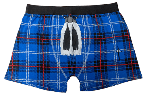 Instakilt Boxer Shorts – Blue Novelty Scottish Boxers for Men (S–XL) - Heritage Of Scotland - S