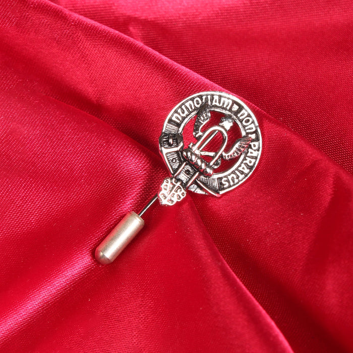 Johnstone Clan Badge, Kilt Pin, Lapel Pin, Cufflinks, Keyring/Key Fob & Gift Set — Fine Pewter by Art Pewter — Made in Scotland (Shiny Finish) - Heritage Of Scotland - Lapel Pin