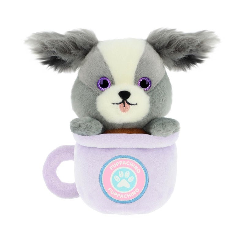 Keel Toys Café Cute Puppachino Soft Toys – Puppy Plush - Collie Purple - Heritage Of Scotland -