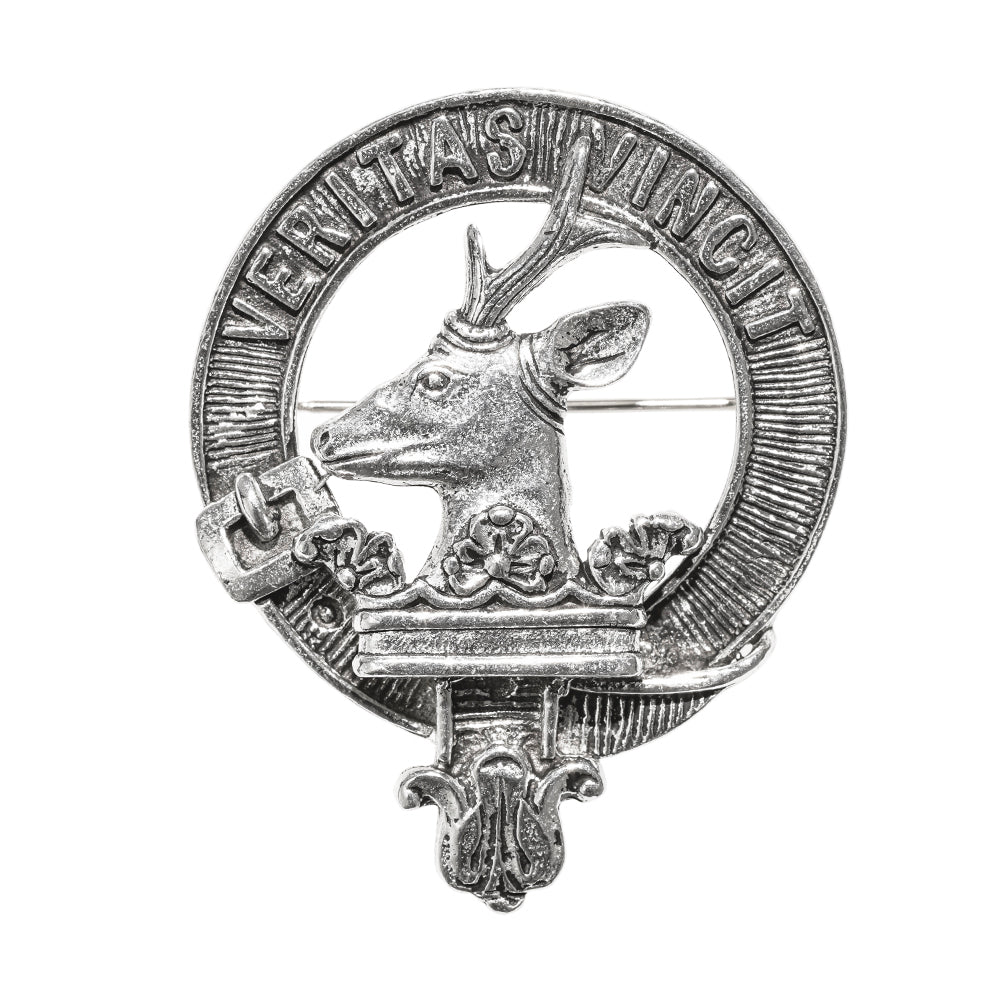 Keith Clan Badge, Kilt Pin, Lapel Pin, Cufflinks, Keyring/Key Fob & Gift Set — Fine Pewter by Art Pewter — Made in Scotland (Shiny Finish) - Heritage Of Scotland - Badge