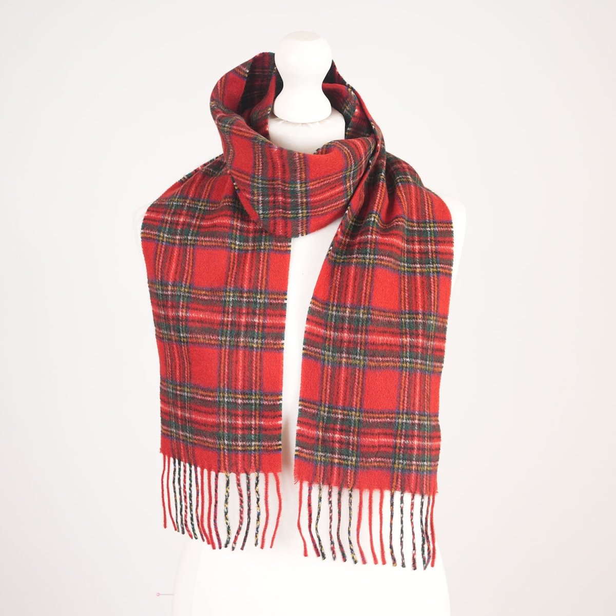 Kids 100% Cashmere Tartan Mini Scarf - STEWART ROYAL - Heritage Of Scotland -